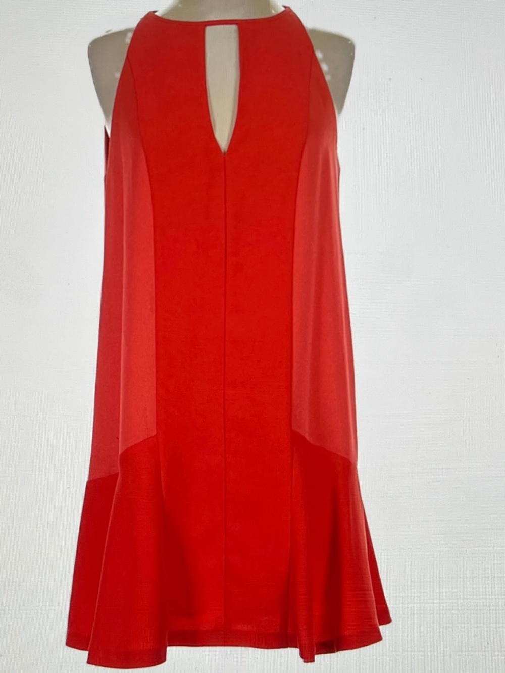 Parker Red Halter Cocktail Dress Size L
